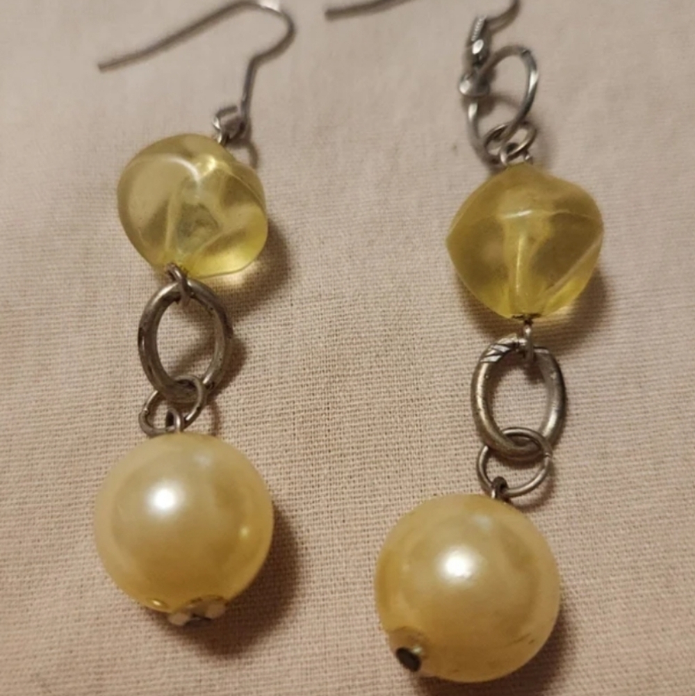 Yellow & Green Vintage Earrings
